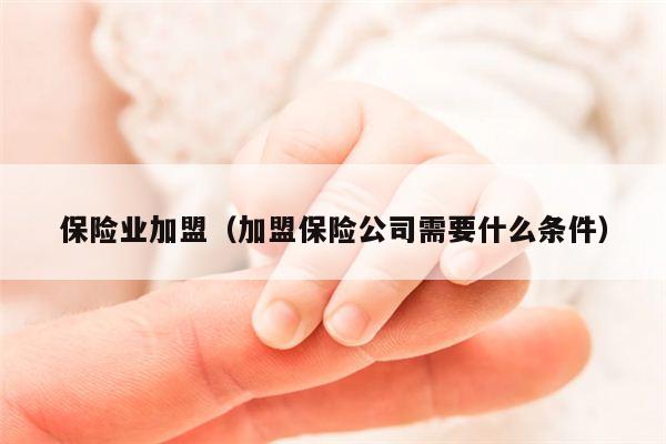 保险业加盟（加盟保险公司需要什么条件）