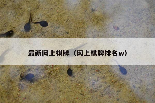 最新网上棋牌（网上棋牌排名w）