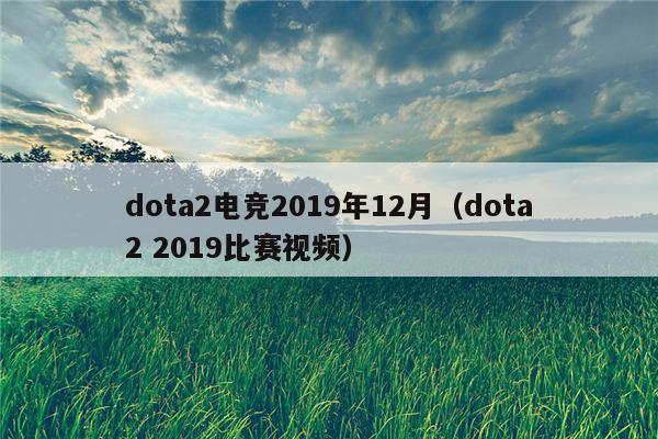 dota2电竞2019年12月（dota2 2019比赛视频）