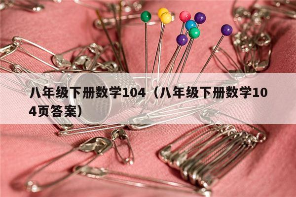 八年级下册数学104（八年级下册数学104页答案）