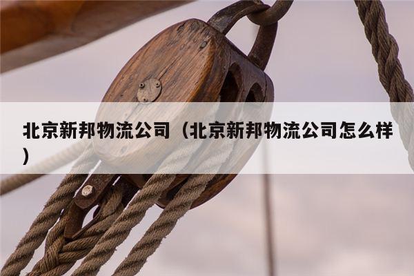 北京新邦物流公司（北京新邦物流公司怎么样）