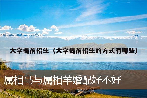 大学提前招生（大学提前招生的方式有哪些）