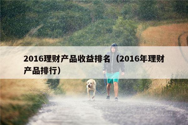 2016理财产品收益排名（2016年理财产品排行）