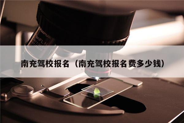 南充驾校报名（南充驾校报名费多少钱）
