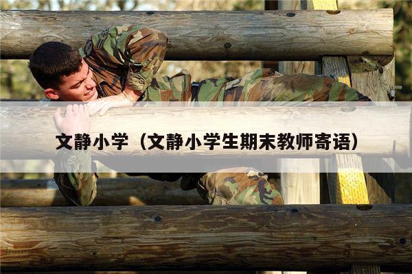 文静小学（文静小学生期末教师寄语）