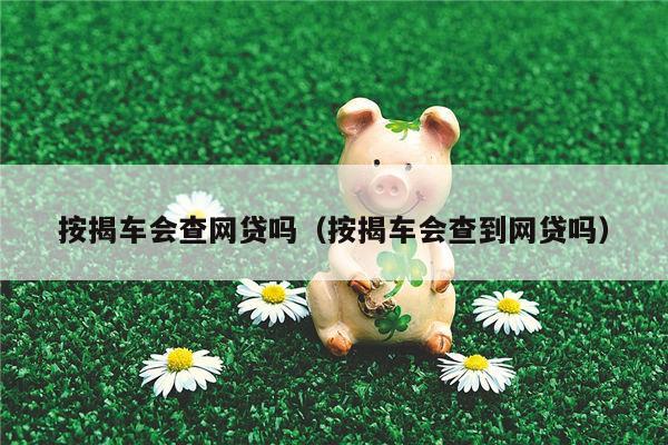 按揭车会查网贷吗（按揭车会查到网贷吗）