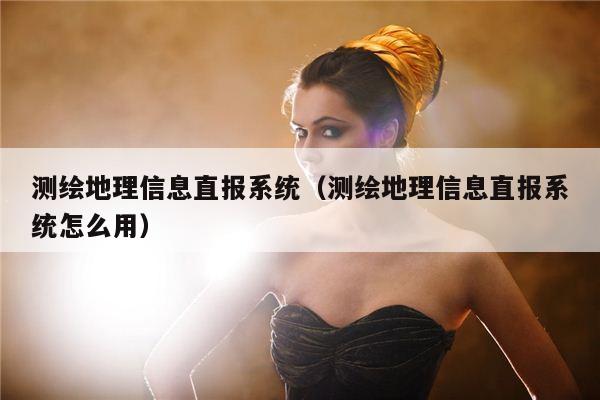 测绘地理信息直报系统（测绘地理信息直报系统怎么用）