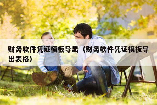 财务软件凭证模板导出（财务软件凭证模板导出表格）